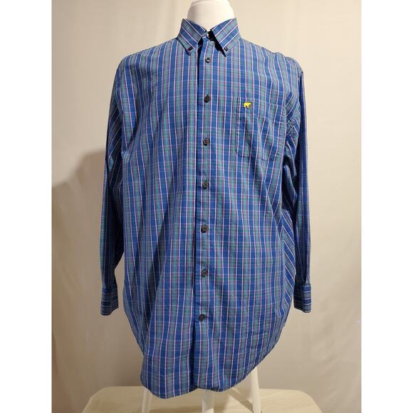 Jack Nicklaus Other - Jack Nicklaus Golden Bear Plaid Button Up Shirt Mens XL Collared Embroidered